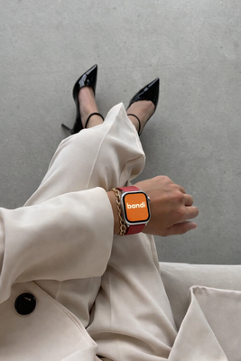 Leather Apple Watch Strap - Crimson