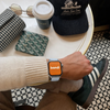 Leather Apple Watch Strap - Baby Blue