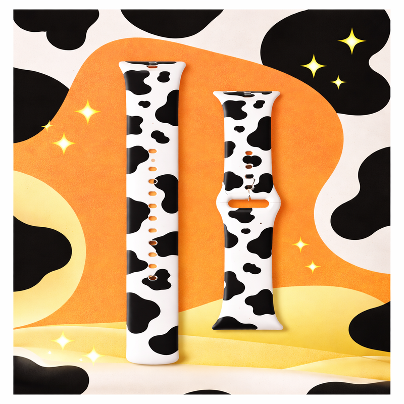 Silicone Apple Watch Strap - Cow Code