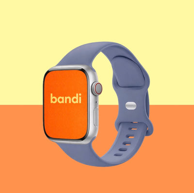 Silicone Apple Watch Strap - Blue Grey