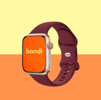 Silicone Apple Watch Strap - Burgundy