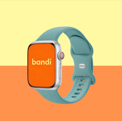Silicone Apple Watch Strap - Cyan Blue