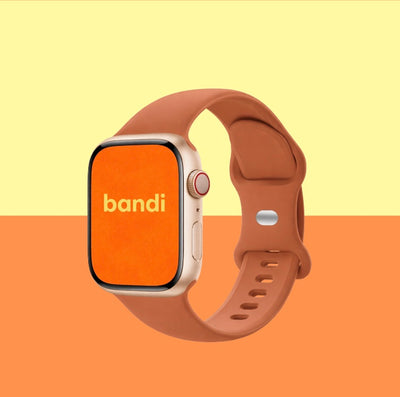 Silicone Apple Watch Strap - Brown