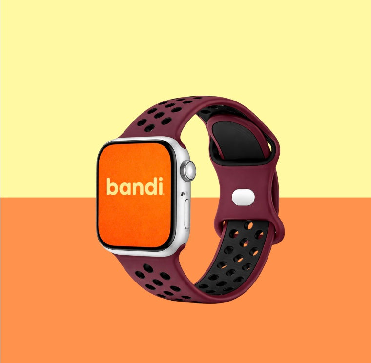 Silicone Sport Apple Watch Strap - Burgundy