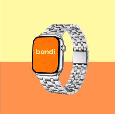 Stainless Steel Apple Watch Strap - Silver Solid