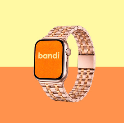 Stainless Steel Apple Watch Strap - Rose Gold