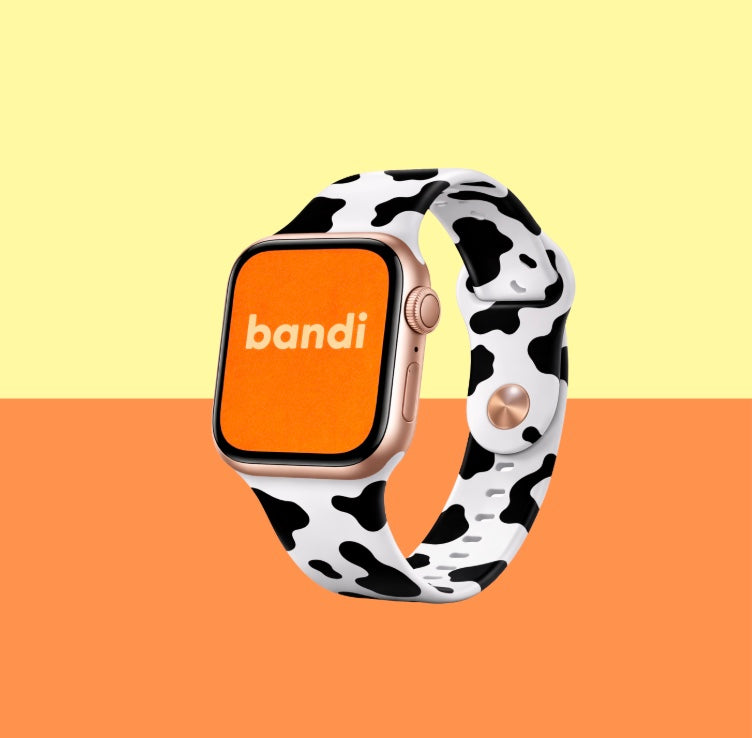 Silicone Apple Watch Strap - Cow Code