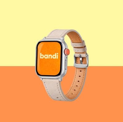 Leather Apple Watch Strap - Grey