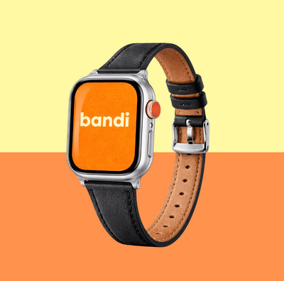 Leather Apple Watch Strap - Black