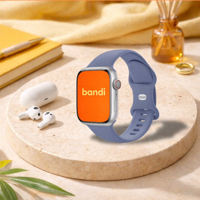 Silicone Apple Watch Strap - Blue Grey