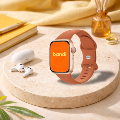 Silicone Apple Watch Strap - Brown