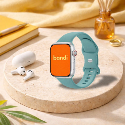 Silicone Apple Watch Strap - Cyan Blue