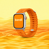 Silicone Ocean Apple Watch Strap - Orange