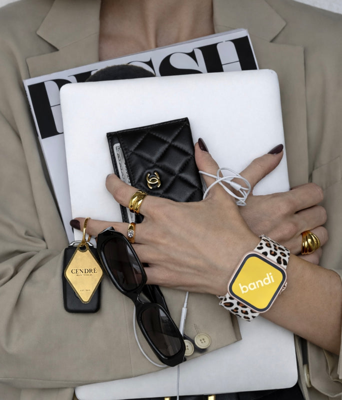 Silicone Leopard Apple Watch Strap - White